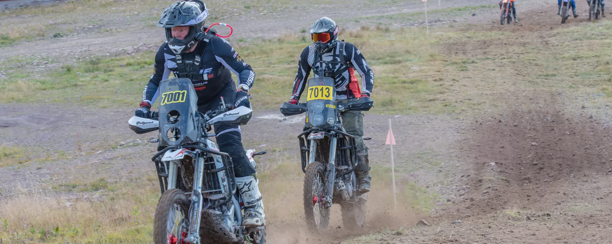 AJP PR7s on a rally stage