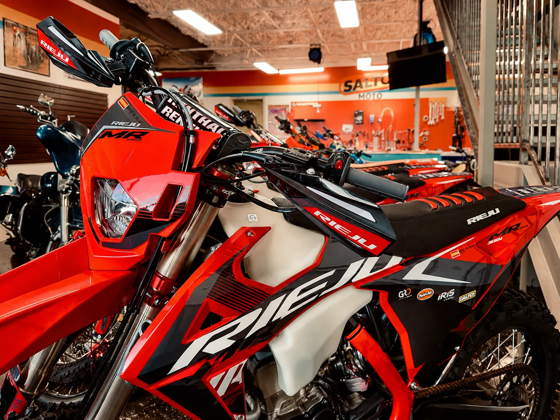 Rieju MR 300 on the Salto Moto floor